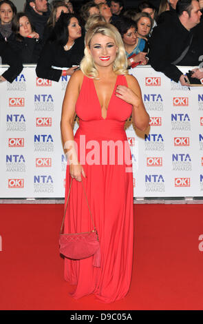 Billie Faiers National Television Awards tenutosi presso l'Arena O2 - arrivi. Londra, Inghilterra - 25.01.12 Foto Stock