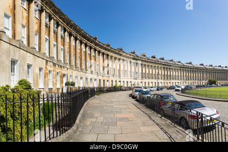 Case in Royal Crescent, Bath, Inghilterra, Regno Unito Foto Stock