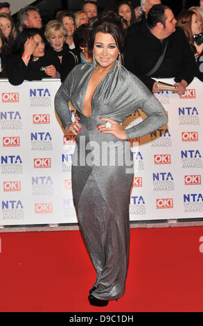 Lauren Goodger National Television Awards tenutosi presso l'Arena O2 - arrivi. Londra, Inghilterra - 25.01.12 Foto Stock