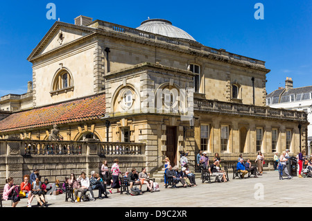 Bagni romani edificio in bagno, Somerset, Inghilterra, Regno Unito Foto Stock