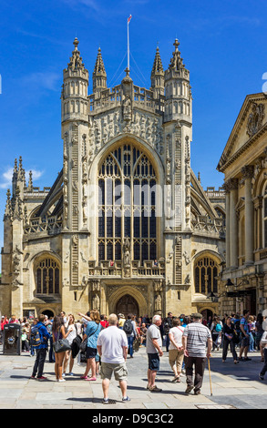 Abbazia di Bath / Cattedrale, bagno, Somerset, Inghilterra, Regno Unito Foto Stock