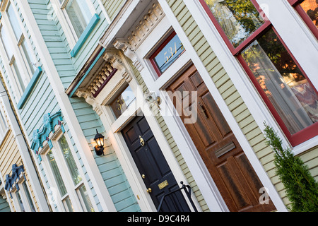 Town House nella storica Citta' Vecchia di Alexandria, Virginia, Stati Uniti d'America Foto Stock