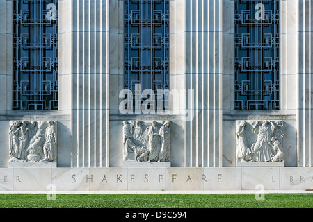 La Folger Shakespeare Library, Capitol Hill, WASHINGTON, STATI UNITI D'AMERICA Foto Stock