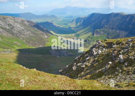 Vedute di Derwent Fells da vicino il vertice di Dale Head Foto Stock