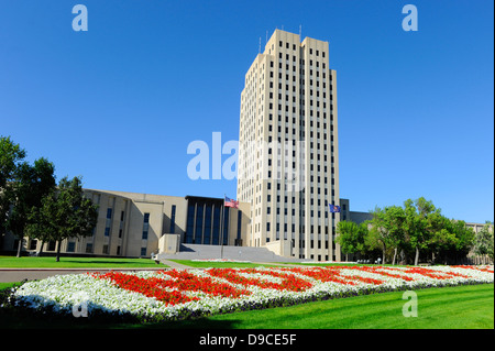 North Dakota State Capitol Bismarck ND Foto Stock
