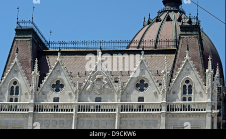 Parlamento ungherese House Budapest Ungheria dettaglio Foto Stock