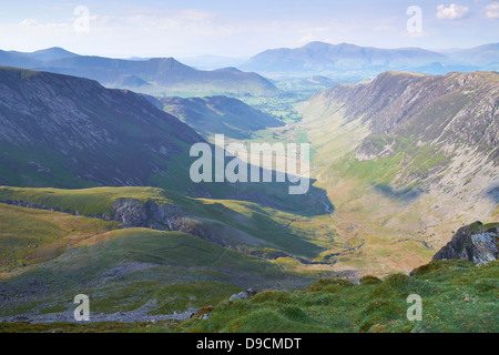 Vedute di Derwent Fells dal vertice di Dale Head Foto Stock