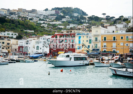 Isola di Capri Bay Harbour View Foto Stock