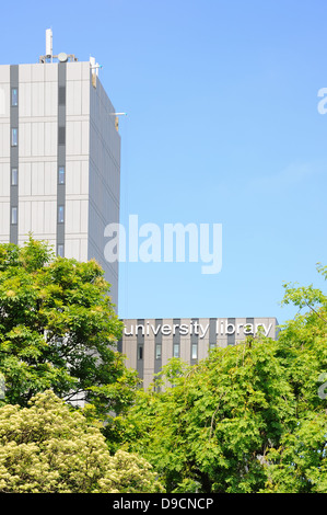 Edificio della biblioteca dell'Università di Glasgow, Scozia, Regno Unito Foto Stock