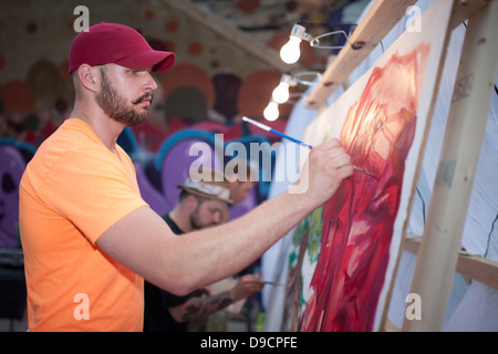 Nuit Blanche o Notte Bianca, è un arte e cultura festival che si tiene a Londra Ontario's downtown core dotato di eventi interattivi Foto Stock