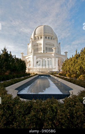 I bahaisti casa di culto in Wilmette, Chicago. Foto Stock