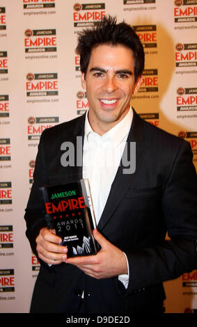 Eli Roth il 2011 Jameson Empire film Awards tenutosi presso la struttura Grosvenor House - Sala stampa - Londra, Inghilterra - 27.03.11, Foto Stock