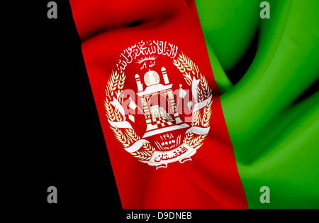 Afghanistan sventola bandiera Foto Stock