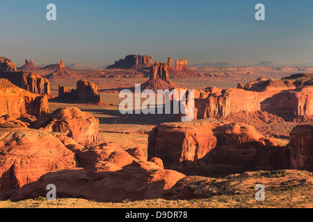 Stati Uniti d'America, Arizona, vista sulla valle del monumento dalla parte superiore della Hunt Mesa Foto Stock