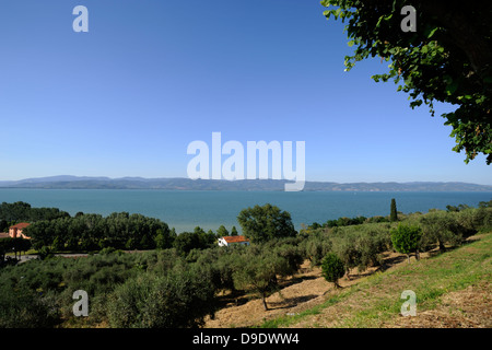 Italia, Umbria, Lago Trasimeno, Castiglione del Lago Foto Stock