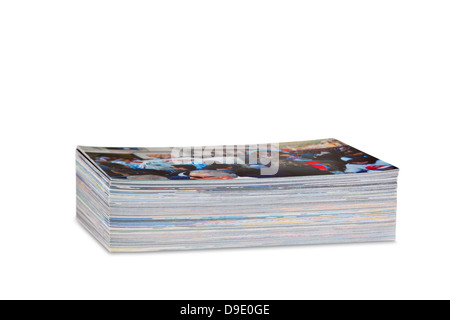 Pila di foto stampate su carta fotografica Foto Stock