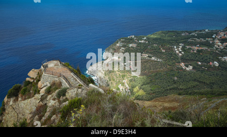 La città di Palmi vista aerea,Calabria,Italia Foto Stock