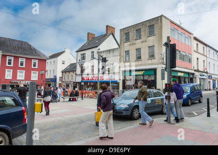Centro città, Haverfordwest, Pembrokeshire, Wales UK Foto Stock