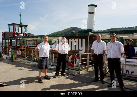 Windermere crociere sul lago al Lago sul lago di Windermere l'equipaggio della MV Tern Foto Stock