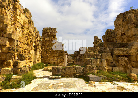 Antico sito romano di Salamina vicino a Famagosta a Cipro. Foto Stock