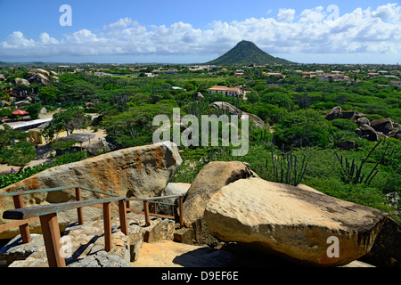 Vista dal parco Casibari Hooiberg Aruba Antille Olandesi Caraibi NA Foto Stock