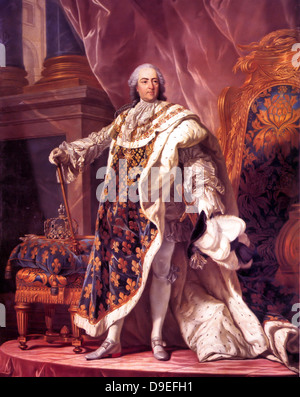 Di Luigi XV di Francia (1710-1774) dipinta da Louis-Michel Van Loo Foto Stock