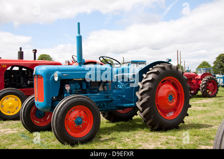 Fordson Dexta trattore a Shrewsbury vintage Visualizza Foto Stock