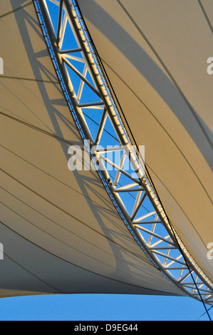 Tessuto tenda baldacchino con cavo di sistema di fissaggio per l'Arizona State University, STATI UNITI D'AMERICA Foto Stock