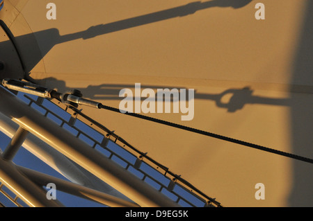 Tessuto tenda baldacchino con cavo di sistema di fissaggio per l'Arizona State University, STATI UNITI D'AMERICA Foto Stock