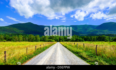 La formazione di scintille Lane in Cades Cove vicino a Gatlinburg, Tennessee. Foto Stock