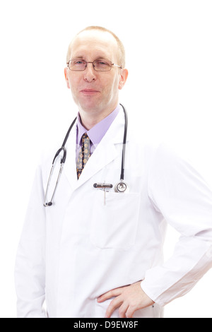 Felice medico sorridente a voi Foto Stock