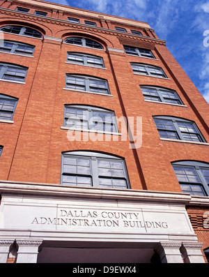 Dallas County Administration building (Dallas Texas School Book Depository) , Elm Street, Dallas, Texas, Stati Uniti d'America. Foto Stock