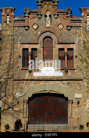 Modernista, house, villaggio, arte, Sant Julia Vic, Osona, Barcellona, in Catalogna, Spagna, Europa Foto Stock