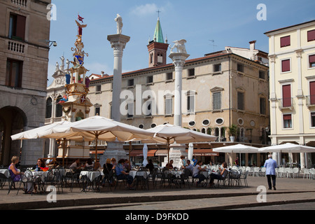 Piazza dei Signori, Vicenza, Sito Patrimonio Mondiale dell'UNESCO, Veneto, Italia Foto Stock