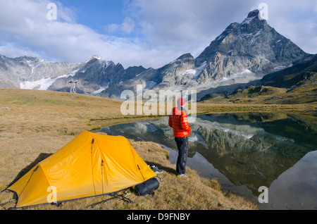 Monte Cervino (Matterhorn), Breuil Cervinia, Valle d'Aosta, Alpi Italiane, Italia Foto Stock