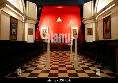 Il Franklin Delano Roosevelt masonic lodge in camera il Grande Loge de France, Parigi, Francia Foto Stock