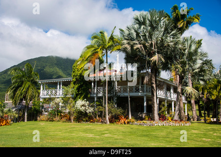 Giardini Botanici sulla isola di Nevis, Saint Kitts e Nevis, Isole Sottovento, West Indies, dei Caraibi Foto Stock