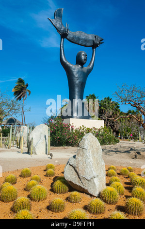 Statua moderna in Puerto Los Cabos, parte di San Jose del Cabo, Baja California, Messico Foto Stock