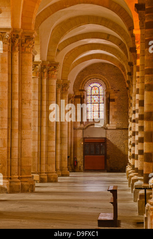 Un corridoio a Saint Julien du Mans cattedrale, Le Mans, Sarthe, Pays de la Loire, Francia Foto Stock