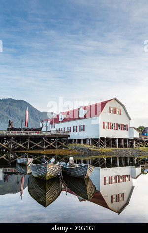 Il Norvegese cittadina di pescatori di San Pietroburgo, a sud-est di Alaska, STATI UNITI D'AMERICA Foto Stock