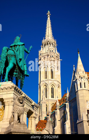 Matyas Chiesa (la chiesa di Matthias) al Bastione del Pescatore, Budapest, Ungheria Foto Stock