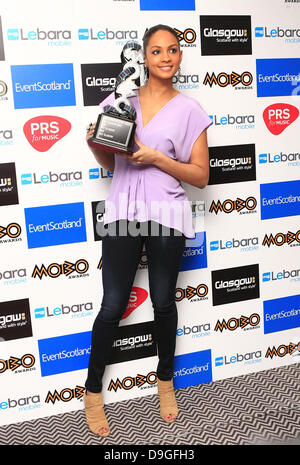 Alesha Dixon MOBO Awards 2011 - Conferenza stampa al Blythswood Square Hotel Glasgow, Scozia - 15.03.11 Foto Stock