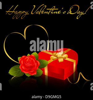 Il giorno di San Valentino biglietto di auguri. Eps vettoriali10 illustrazione Foto Stock