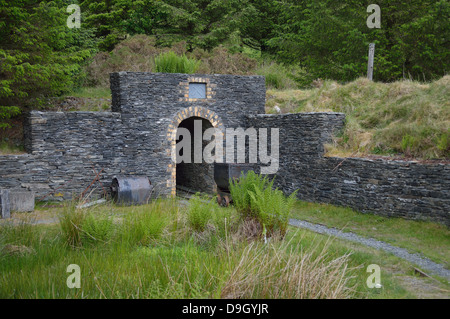 Ingresso o ADIT AL VECCHIO piombo e argento museo miniera a LLYWERNOG. DYFED. Il Galles. Regno Unito Foto Stock