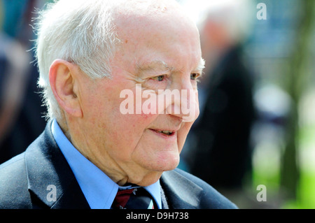 Neville Croucher - WW2 uragano pilota. 16 maggio, 2013. Raid Dambusters settantesimo anniversario commemorazione al Kings Hill, Kent. Foto Stock