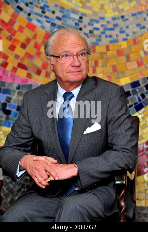 Carl XVI Gustav RE DI SVEZIA, serce, fundacja King Carl 16 Gustavo di Svezia, Carl XVI Gustaf, Carl Gustaf Folke Hubertus Foto Stock