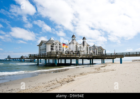 Ponte del mare in Sellin, Molo di Sellin, Foto Stock