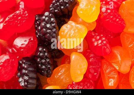 Gustosa frutta organico gommoso di spuntini per bambini Foto Stock