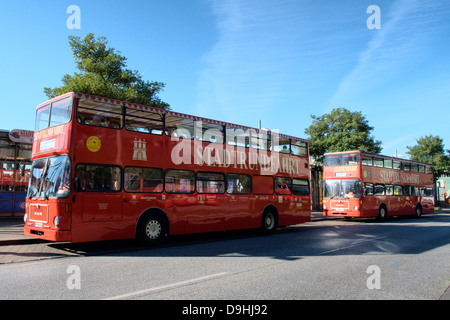 I pullman nel porto di Amburgo Foto Stock