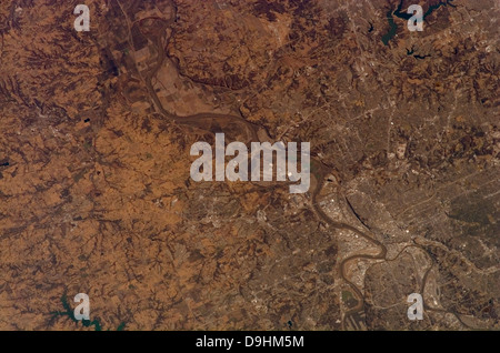 3 gennaio 2007 - vista satellitare di Kansas City, Missouri. Foto Stock